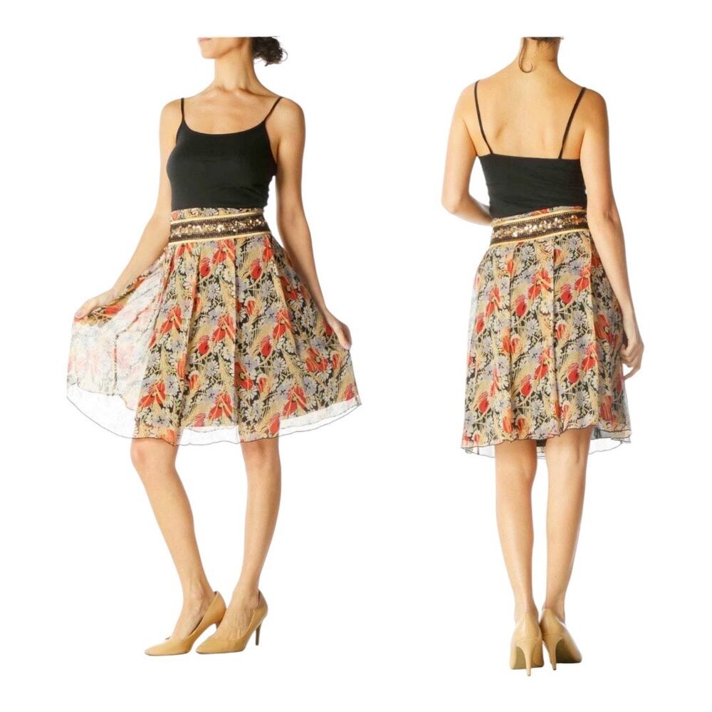 Y2K Free People Skirt 100% Silk 8